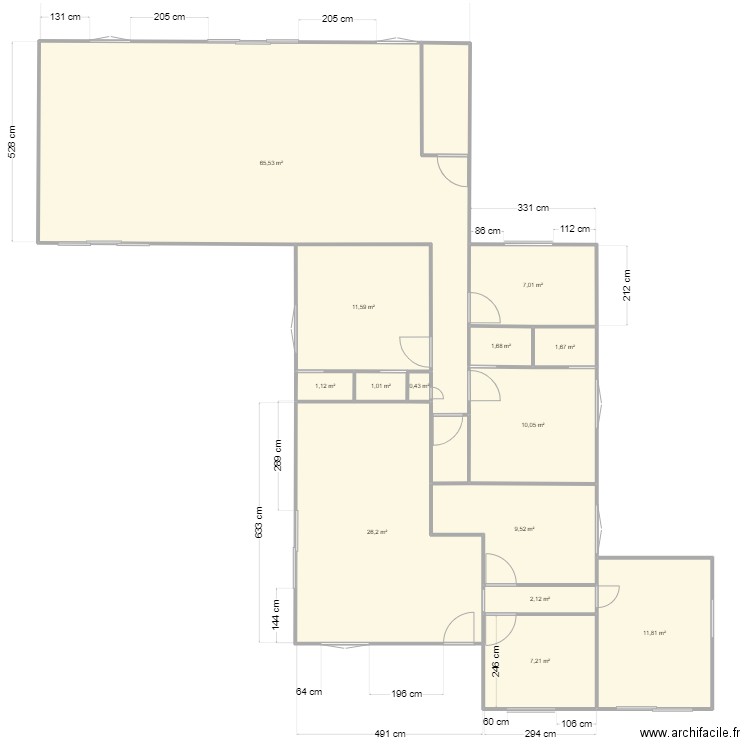 Maison St Gely cotations. Plan de 14 pièces et 157 m2