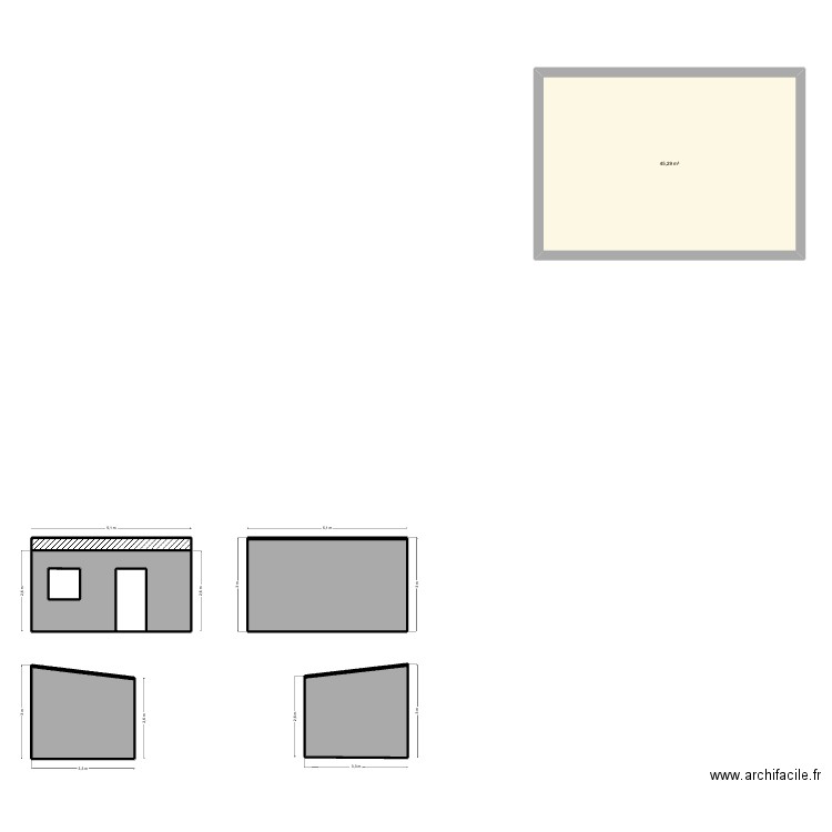 Plan des façades DP Renaut. Plan de 8 pièces et 94 m2