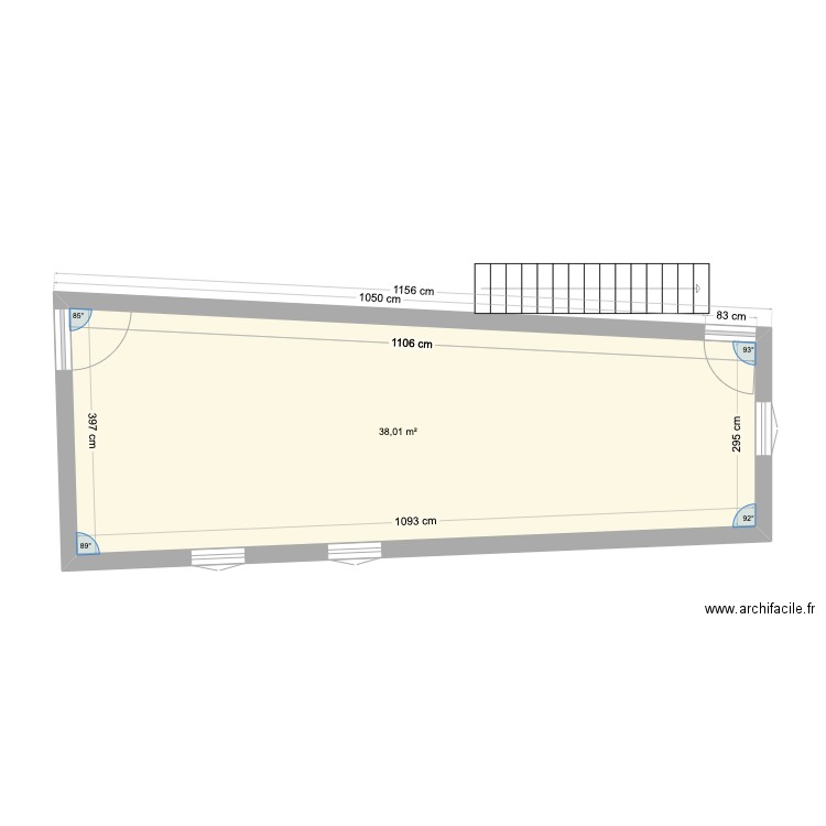 Nv salon cuisine. Plan de 0 pièce et 0 m2