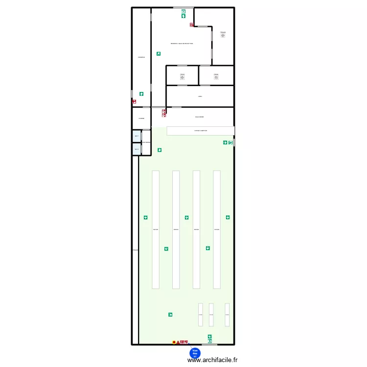 SUPERMARCHE TURC ANNEMASSE. Plan de 13 Pièces et 563 m² SUPERMARCHE TURC ANNEMASSE. Plan de 13 Pièces et 563 m²