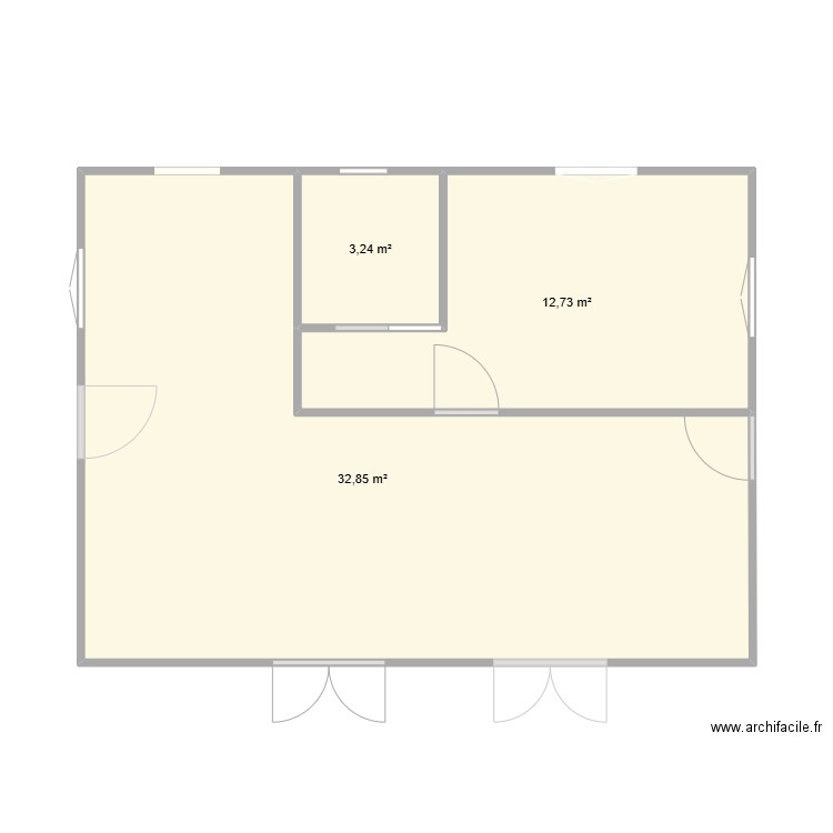 ma structure. Plan de 3 pièces et 49 m2