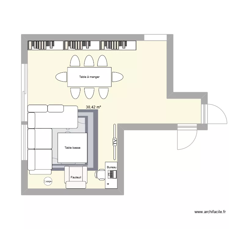 salon. Plan de 6 et 49 m² salon. Plan de 6 et 49 m²