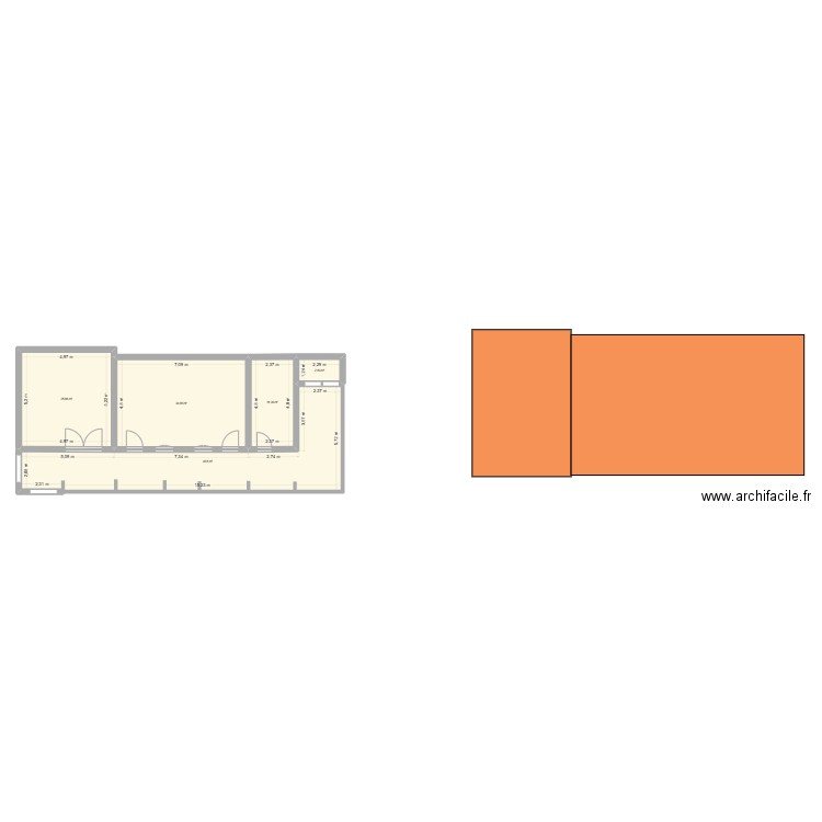 Agua Levada. Plan de 5 pièces et 120 m2