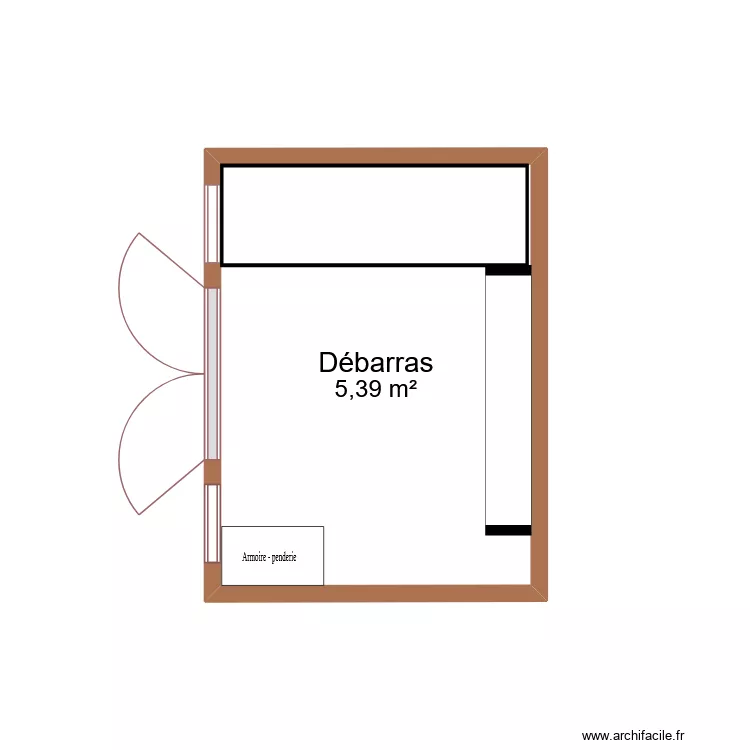 Cabane. Plan de 1 Pièce et 5 m² Cabane. Plan de 1 Pièce et 5 m²