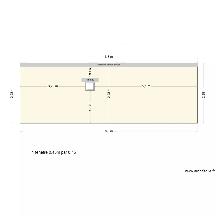 FACADE OUEST. Plan de 