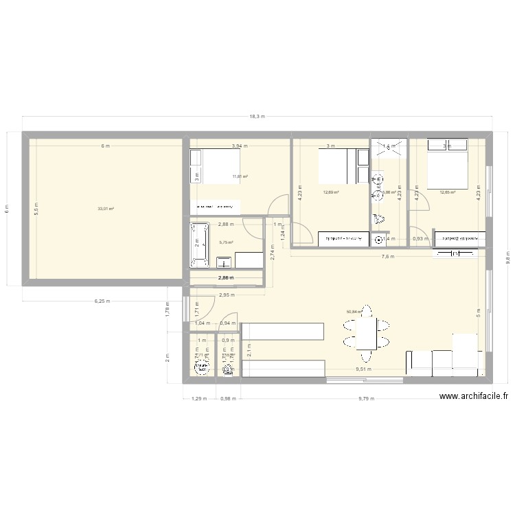 MAISON Expo west. Plan de 10 pièces et 138 m2