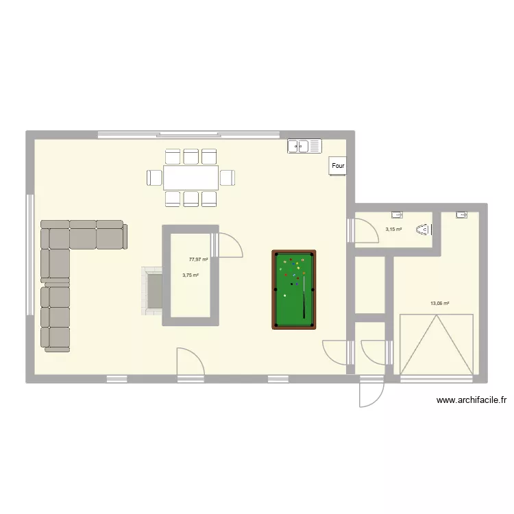 libin rez. Plan de 4 Pièces et 104 m²
