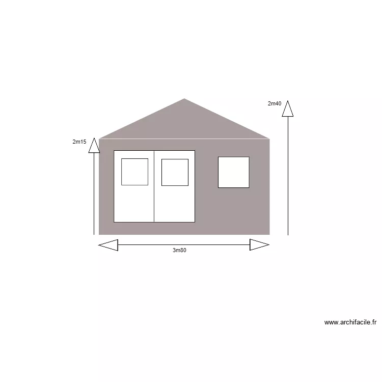 Plan dim chalet. Plan de 