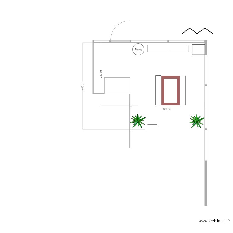 saladette. Plan de 0 pièce et 0 m2