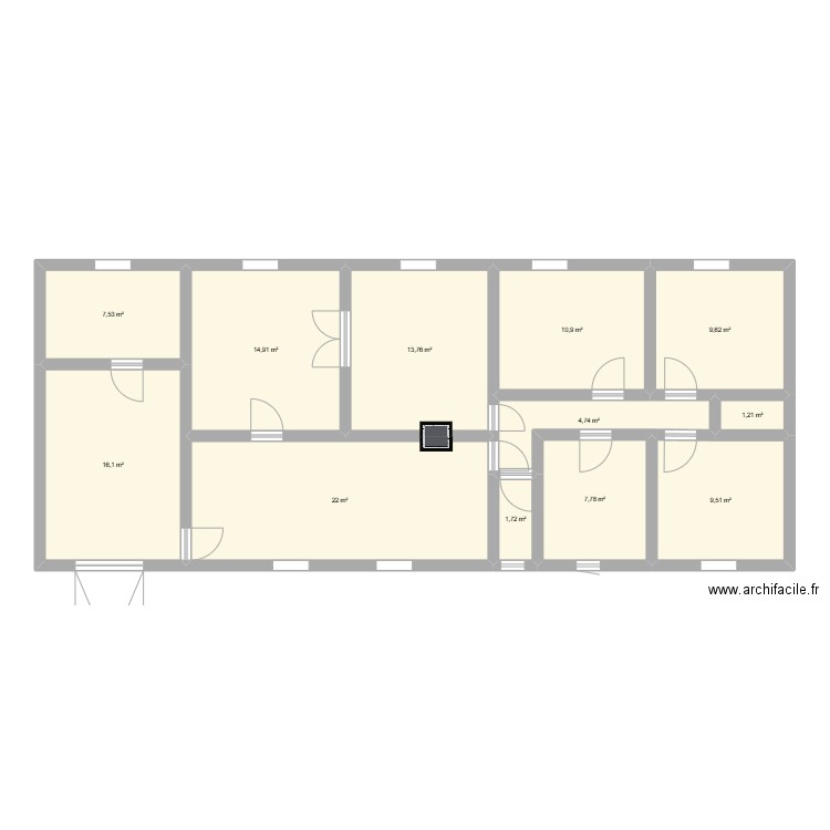 maison. Plan de 12 pièces et 120 m2