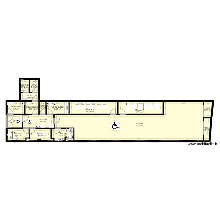 94 Ormesson PROJET VArL Post Chantier_PMI_UrM. Plan de 17 pièces et 177 m2