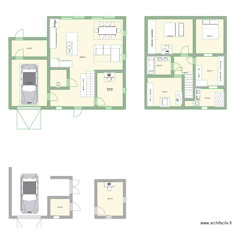 REICH. Plan de 13 pièces et 158 m2