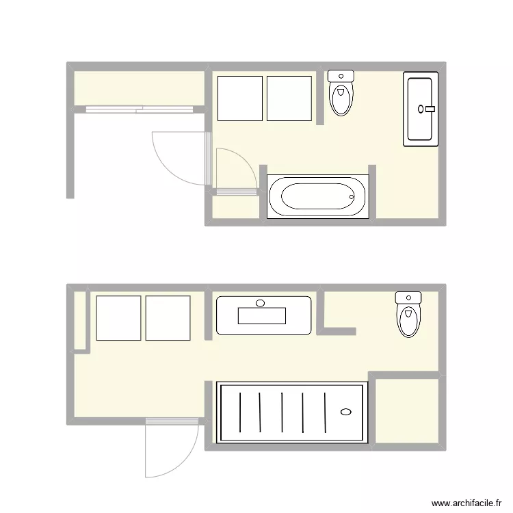 sdb chalet reno. Plan de 