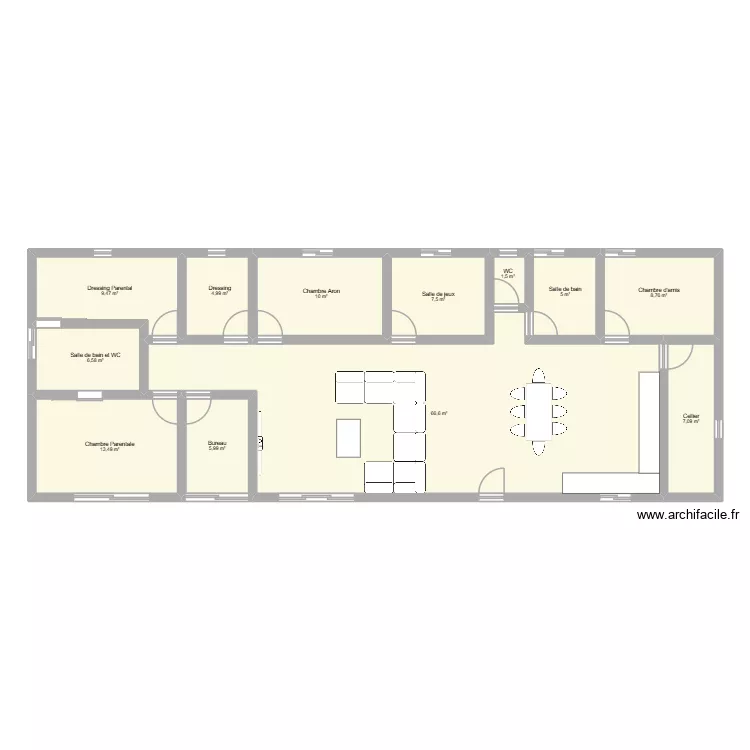 Maison. Plan de 12 et 147 m² Maison. Plan de 12 et 147 m²