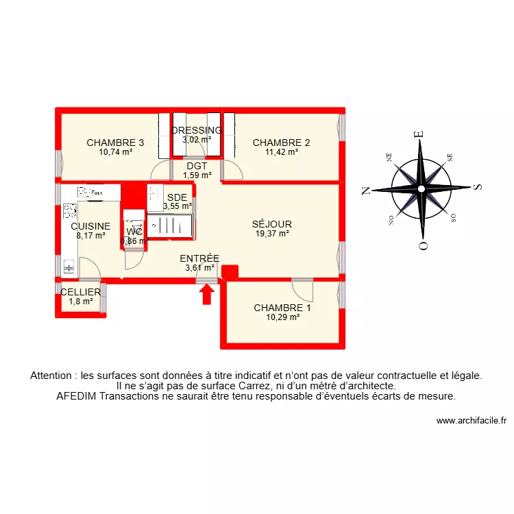 BI29710. Plan de 14  et 80 m²