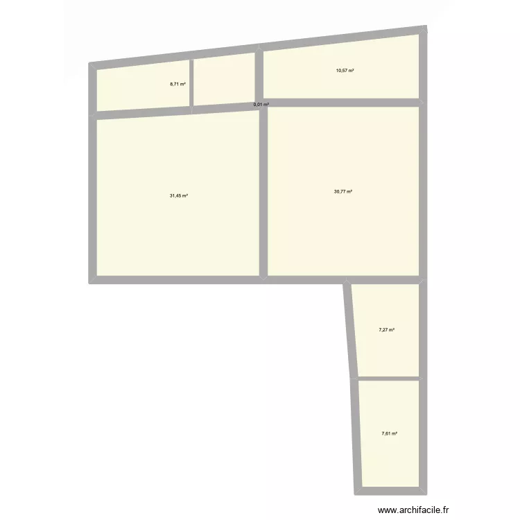 1 er. Plan de 7 pièces et 96 m²