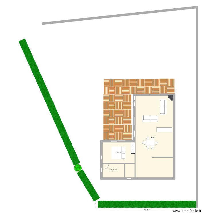 Maison Trega. Plan de 3 pièces et 83 m2
