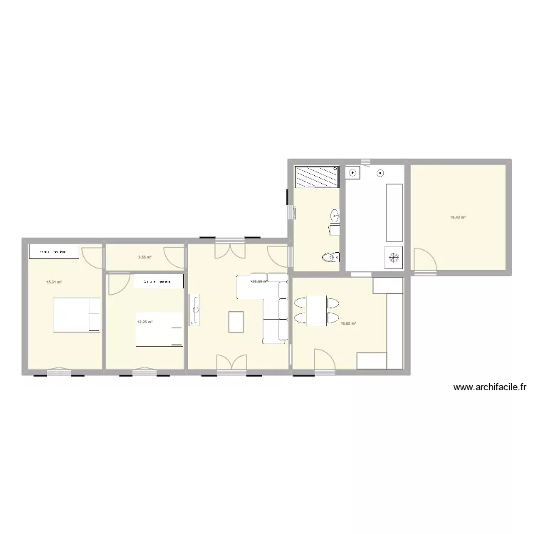 long&egrave;re. Plan de 
