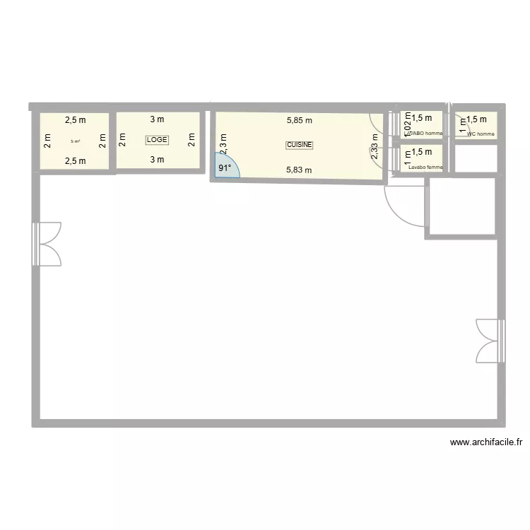 PLAN 2. Plan de 6  et 29 m²
