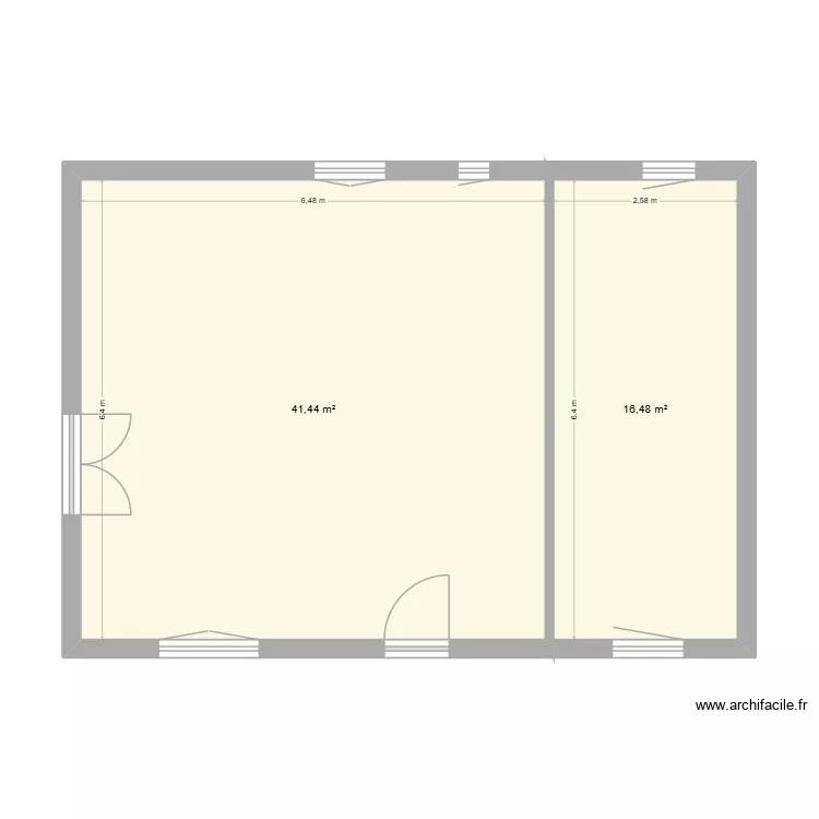 Rémi. Plan de 2 et 58 m² Rémi. Plan de 2 et 58 m²