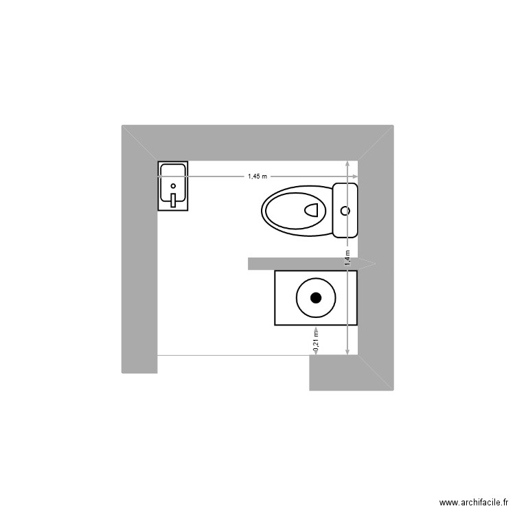 RDC WC. Plan de 0 pièce et 0 m2