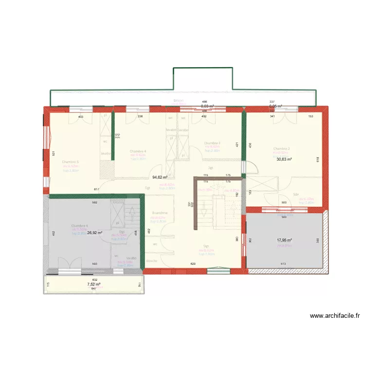 2025 02 14 &eacute;tage plan ma&ccedil;onnerie. Plan de 