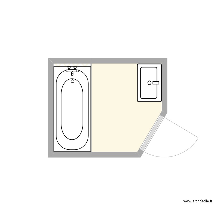 SCI Ameo. Plan de 2 pièces et 4 m2