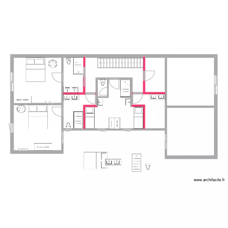 maison 5 cv. Plan de 