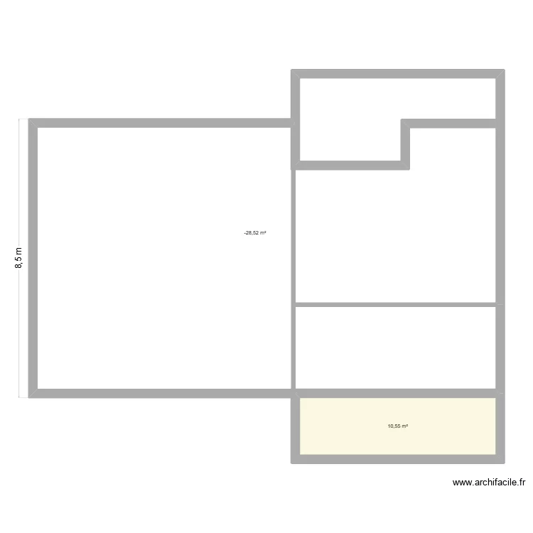 Etage 1. Plan de 2  et 113 m²