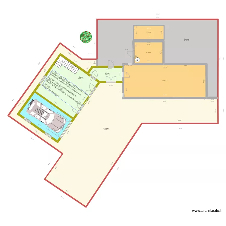 PLAN TRAVAUX SELON PC EXTENSION. Plan de 