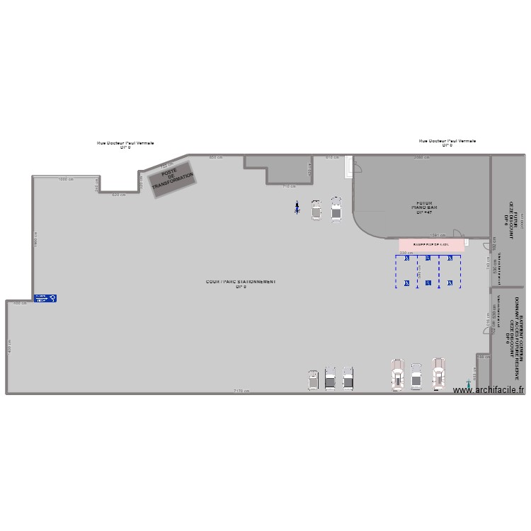 PLAN PARKING BOTOCAS APRES TRAVAUX. Plan de 7 pièces et -1595 m2