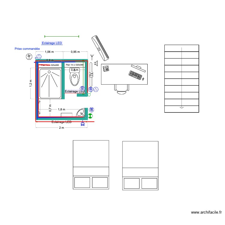 Salle de Bain chez Betty. Plan de 0 pièce et 0 m2