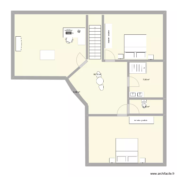 CHAMBRE PARENTALE. Plan de 
