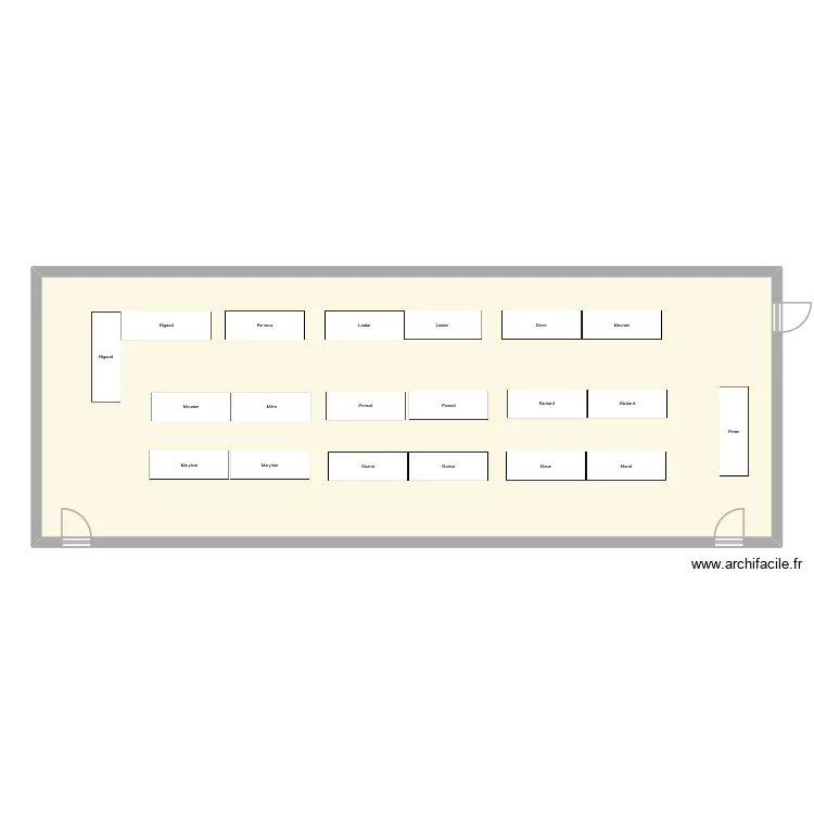 Espace associatif. Plan de 1 et 143 m² Espace associatif. Plan de 1 et 143 m²