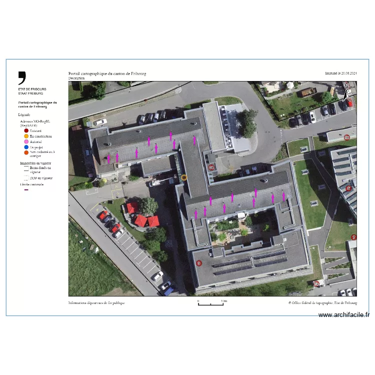 Residence ventil Cottens. Plan de Residence ventil Cottens. Plan de