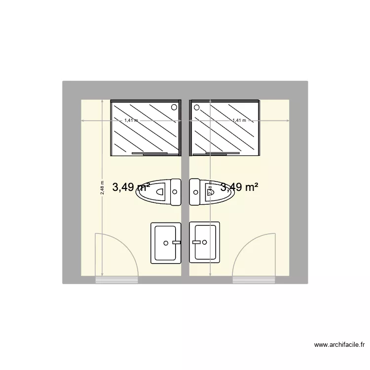 SDE CLAOUEY. Plan de 2 Pièces et 7 m² SDE CLAOUEY. Plan de 2 Pièces et 7 m²