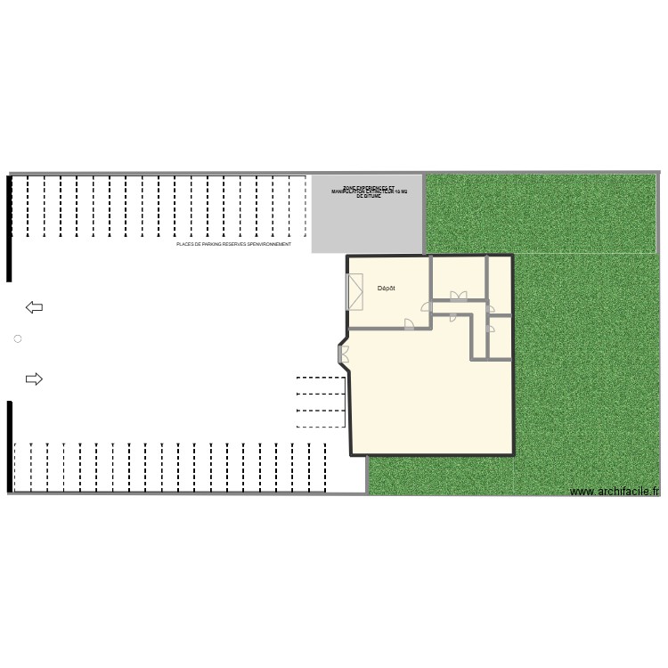 ldo. Plan de 2 pièces et 605 m2