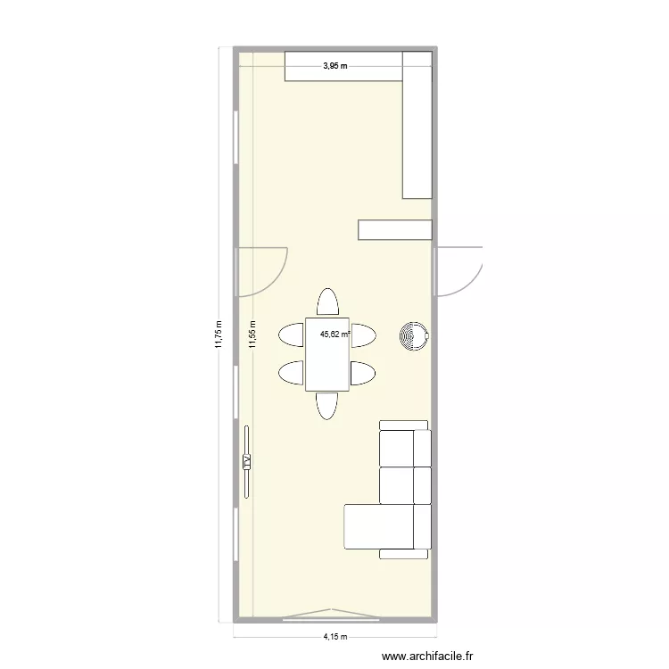 plan salon cuisine. Plan de 1 et 46 m² plan salon cuisine. Plan de 1 et 46 m²