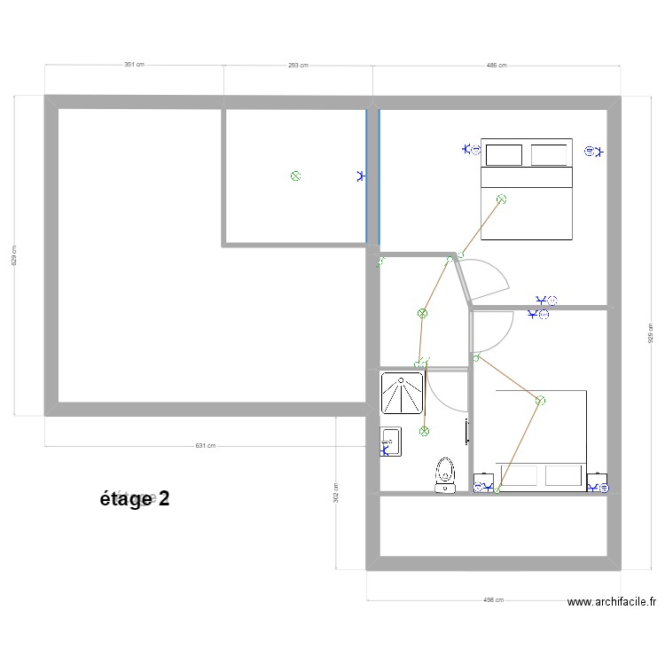 gite Rosey version 3. Plan de 16 pièces et 214 m2