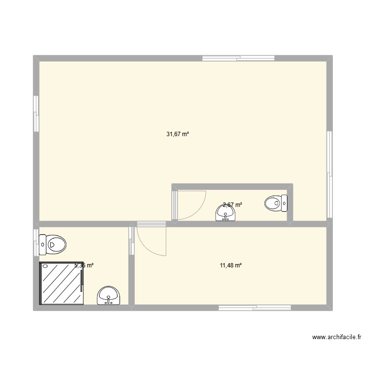 LILIAN. Plan de 4 pièces et 51 m2