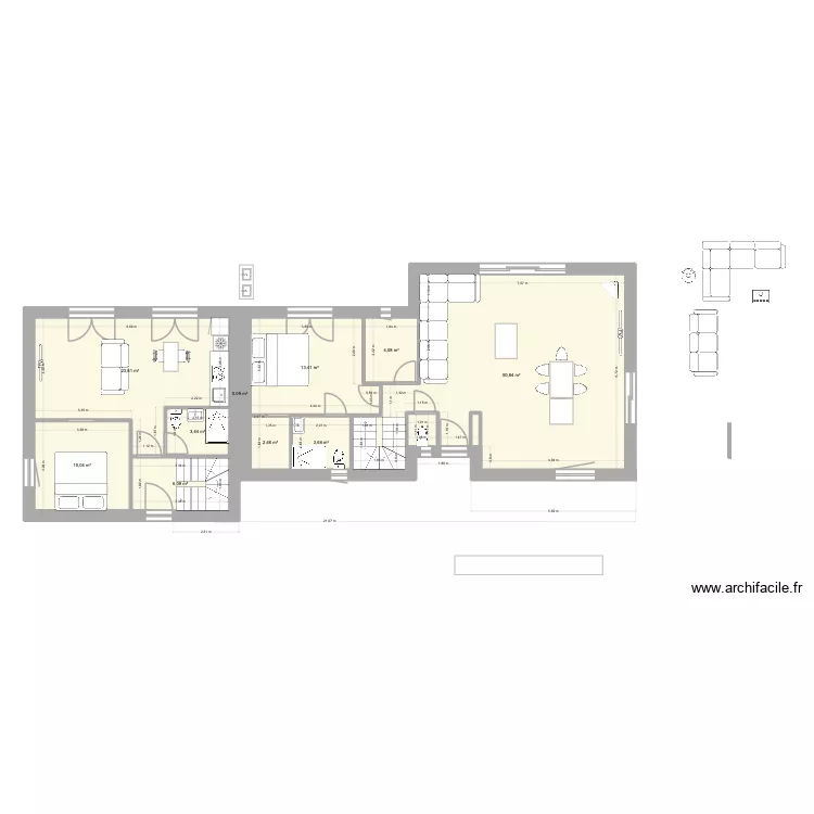 CHANTE COUCOU. Plan de 10 Pièces et 118 m²