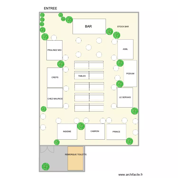 March&eacute; de No&euml;l (option2). Plan de 