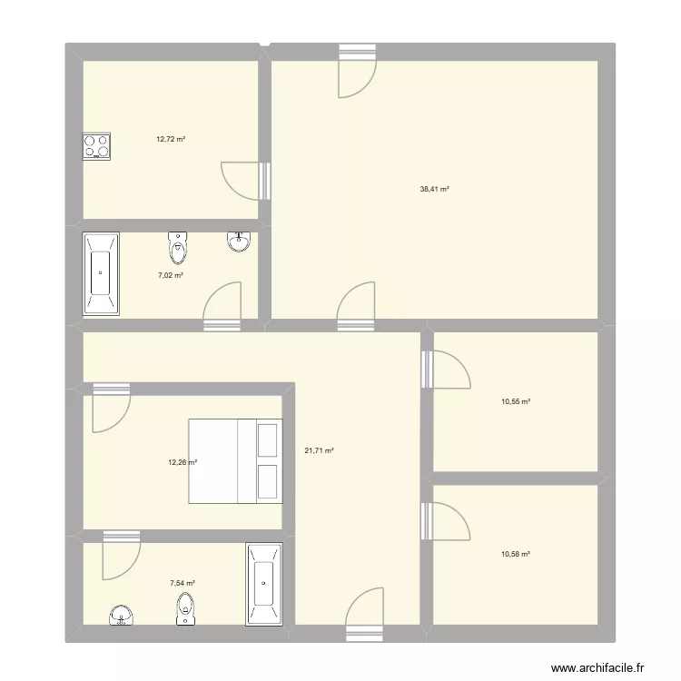 Maison Djerba. Plan de 8 et 121 m² Maison Djerba. Plan de 8 et 121 m²