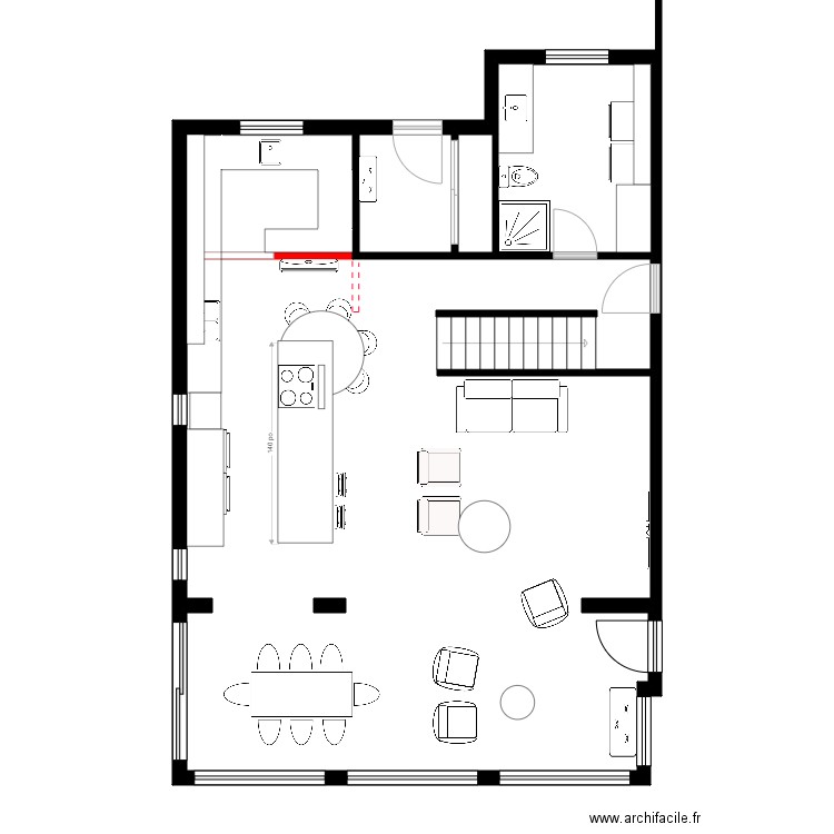 Lefr Clo Rdch 2. Plan de 3 pièces et 93 m2
