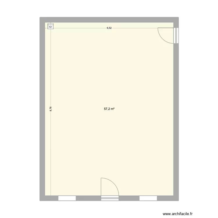 Laverie PESSAC SAIGE VIDE. Plan de 1 et 57 m² Laverie PESSAC SAIGE VIDE. Plan de 1 et 57 m²