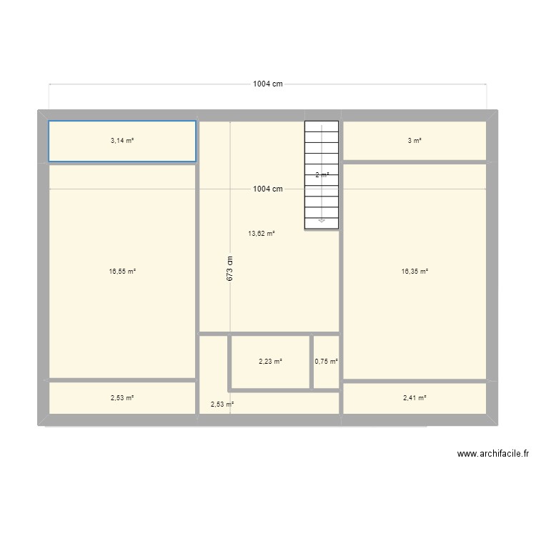 Ackermann. Plan de 18 pièces et 135 m2