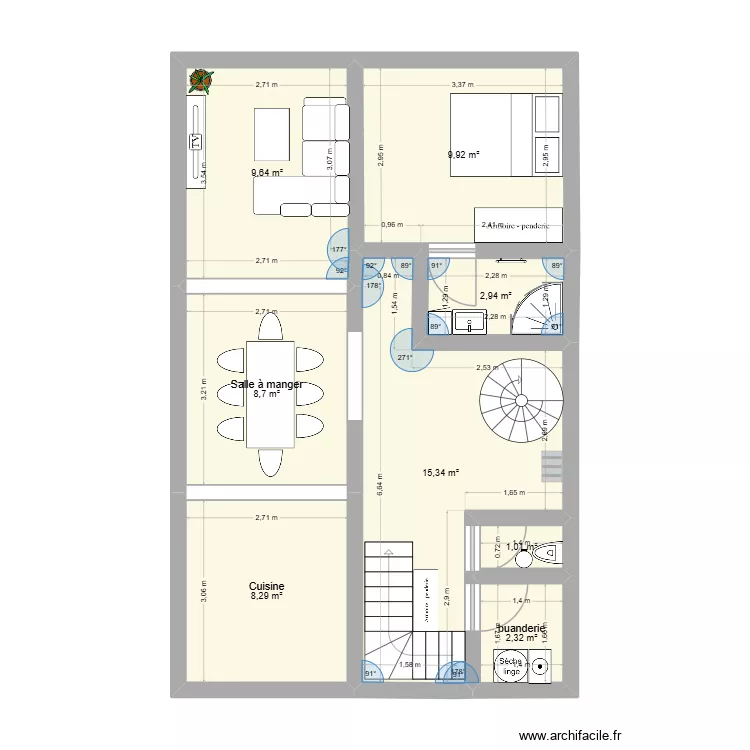 appartement 2eme. Plan de 8 et 58 m² appartement 2eme. Plan de 8 et 58 m²