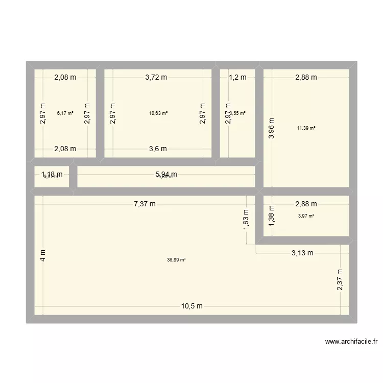 projet quiberon. Plan de 8  et 78 m²