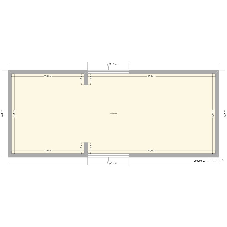 linsel. Plan de 1 pièce et 172 m2