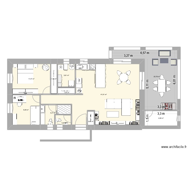 lot10janv26. Plan de 11 pièces et 103 m2